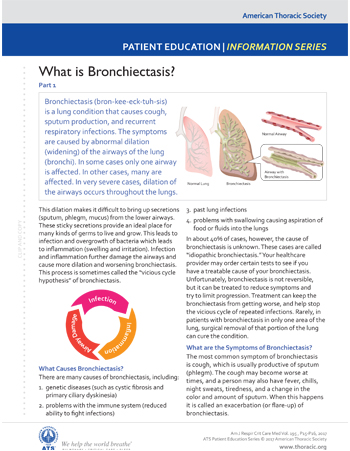 ATS Bronchiectasis Information Series Part 1